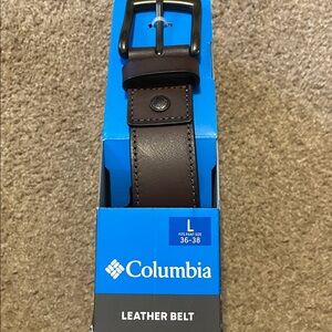 NEW** Columbia Brown Leather Belt